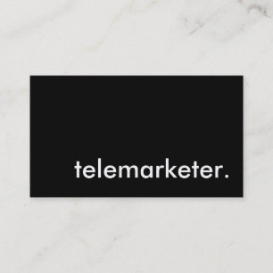 telemarketer. business card