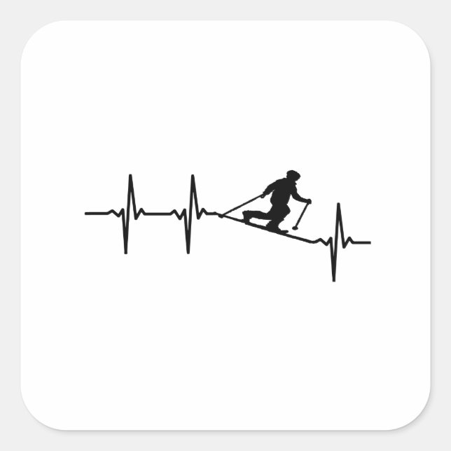 Telemarking Square Sticker (Front)