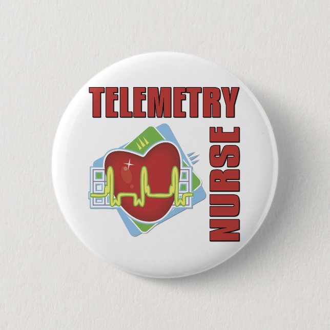 Telemetry Nurse 2 Inch Round Button (Front)