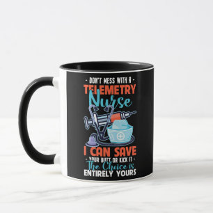 Telemetry Nurse Life Funny Telemetry Nursing Mug