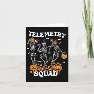 Telemetry Nurse Squad Medical Nursing Skeleton Dan Card
