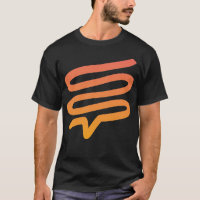 Telepath t-shirt #3 dark to light orange gradient