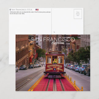 Téléphérique, San Francisco, carte postale américa