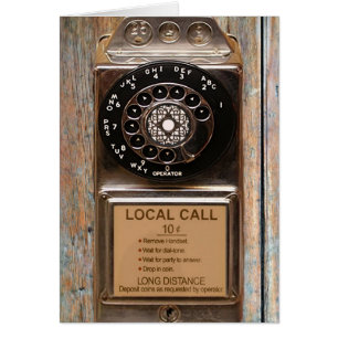 Téléphone antique rotatif payant rude
