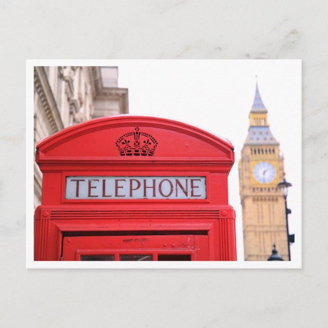 Téléphone Booth & Big Ben London Carte postale (Devant)