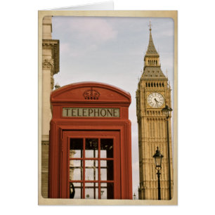 Telephone Box and Tower of Big Ben