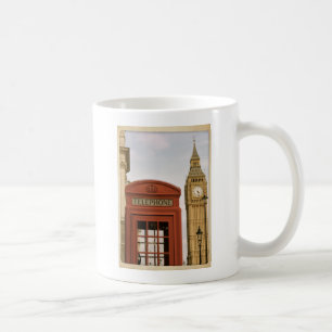 Telephone Box and Tower of Big Ben Coffee Mug