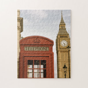 Telephone Box and Tower of Big Ben Jigsaw Puzzle