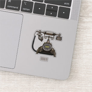 Telephone cartoon illustration