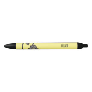 Telephone cartoon illustration black ink pen