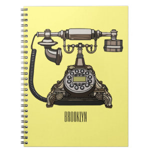 Telephone cartoon illustration notebook