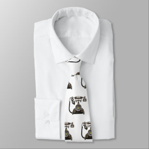 Telephone cartoon illustration tie