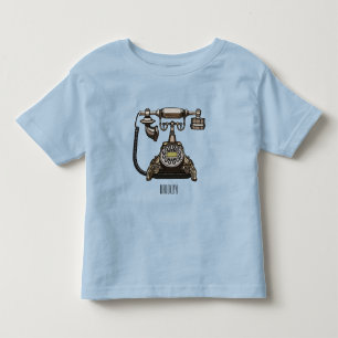 Telephone cartoon illustration toddler t-shirt