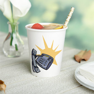 Telephone Communications Paper Cups