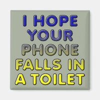 Téléphone Dans Les Toilettes Magnet Frigo Drôle