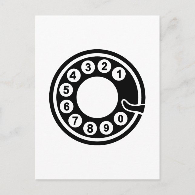 Telephone dial plate postcard (Front)