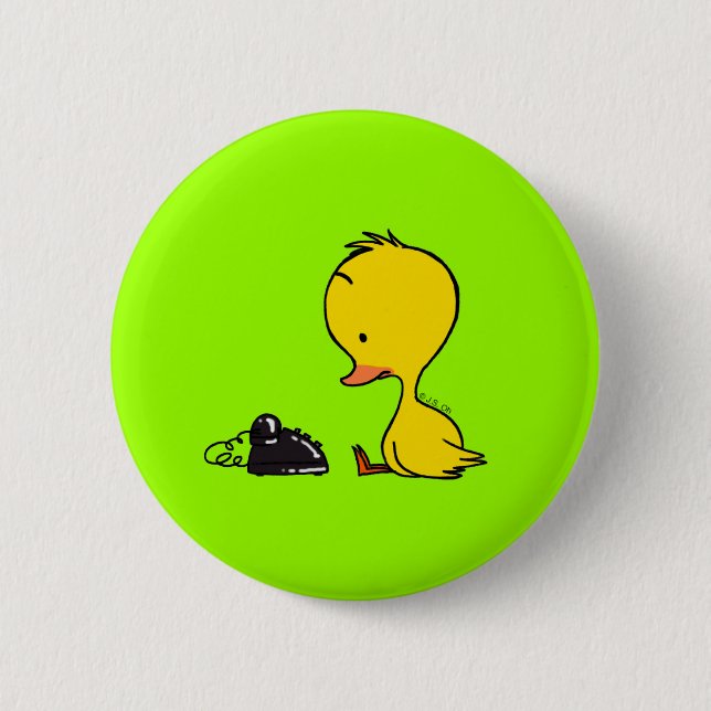 Telephone & Duck 2 Inch Round Button (Front)