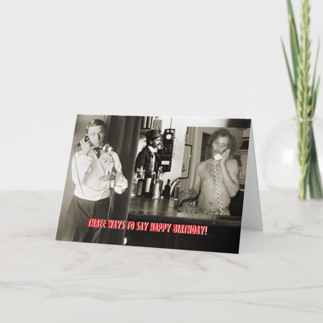 Telephone Evolution Vintage Photo Card Antique (Front)