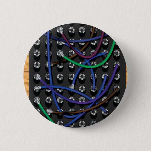 Telephone Exchange Cables 2 Inch Round Button (Front)