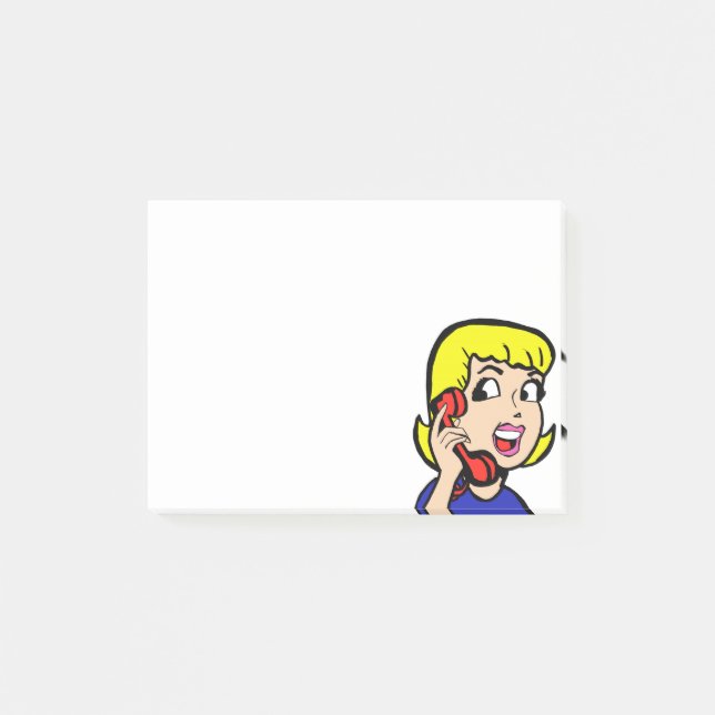 Telephone Girl Comic Strip Notes (Front)