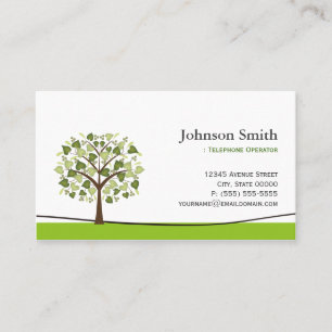 Telephone Operator - Elegant Wish Tree Business Card