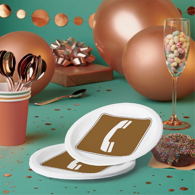 Telephone Road Sign Paper Plate (Creator Uploaded)