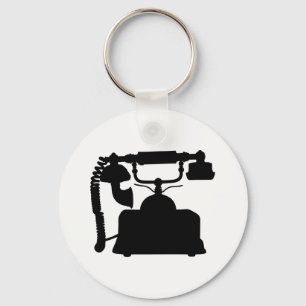 Telephone Silhouette Keychain