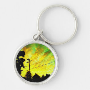 telephone sunset keychain