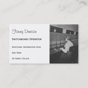 Telephone Switchboard Operator Business Cards
