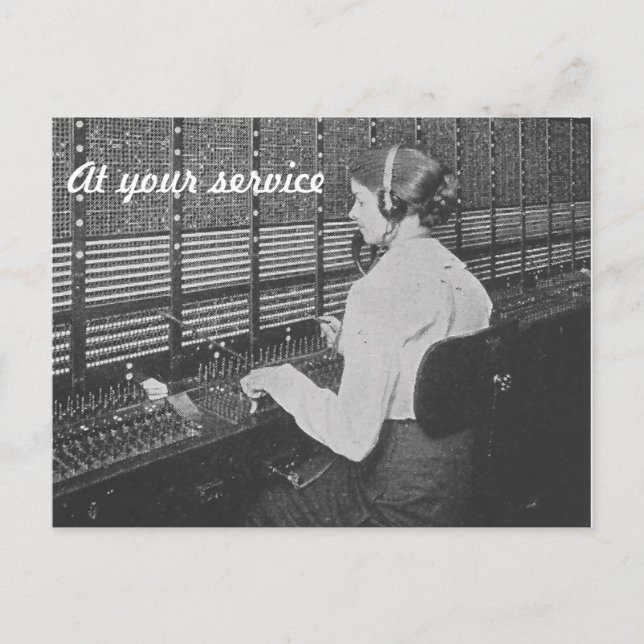 Telephone Switchboard Operator Postcard (Front)