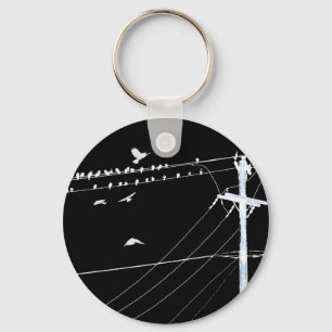 telephone wire keychain