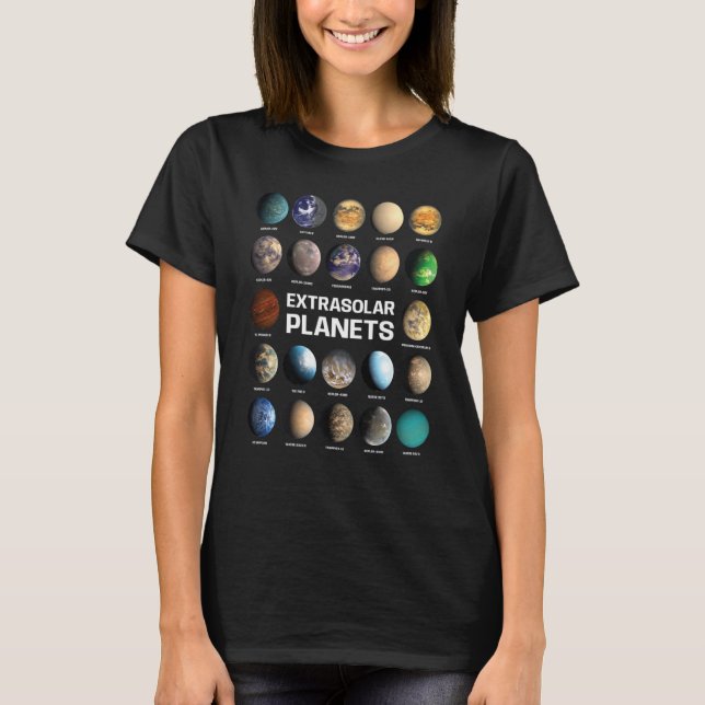 Telescope Astronomy Extrasolar Planets Cosmology B T-Shirt (Front)