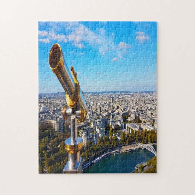 Telescope Eiffel Tower Paris. Jigsaw Puzzle (Vertical)