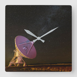 Telescope Milky Way   San Agustin New Mexico Square Wall Clock