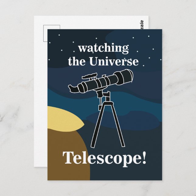 Telescope Night Sky Astronomy Stargazing  Postcard (Front/Back)