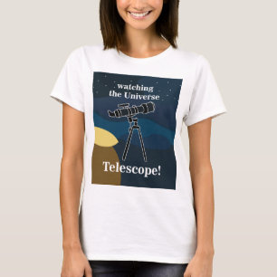 Telescope Night Sky Astronomy Stargazing T-Shirt
