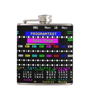 Teletext Test Page Hip Flask