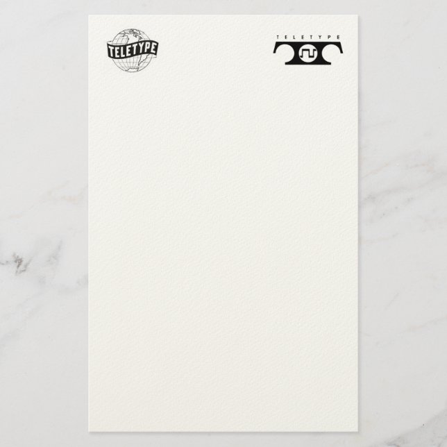 Teletype Stationary (Both Logos) Stationery (Front)