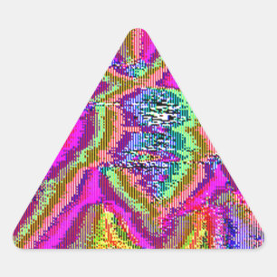 Televise Awakening (Glitch art) Triangle Sticker