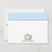 Téléviseur Jaune Rétro Carte pour notes plat