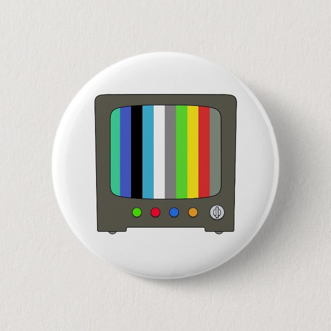 television 2 inch round button (Front)