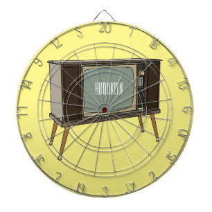 Television cartoon illustration dartboard