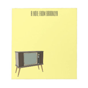 Television cartoon illustration notepad
