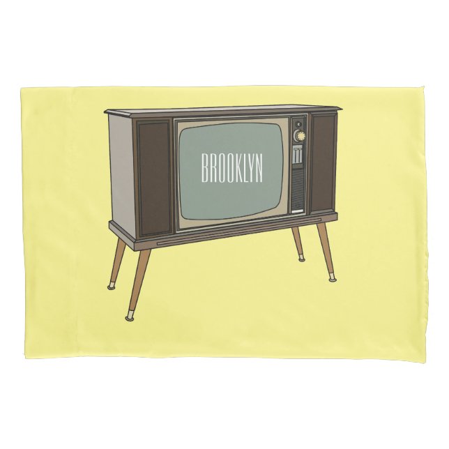 Television cartoon illustration pillowcase (Front)