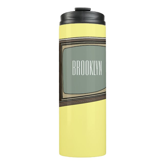 Television cartoon illustration thermal tumbler (Front)