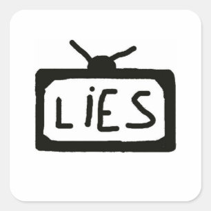 Television lies - sticker