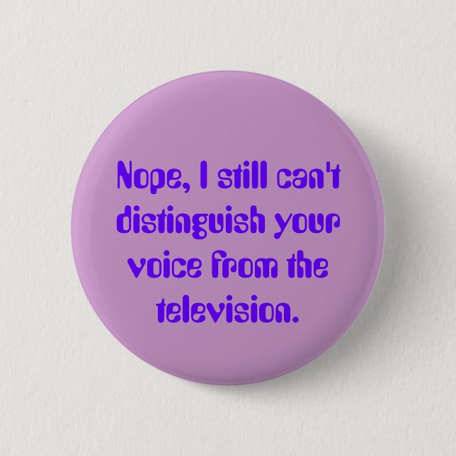 Television White Noise: SSD Awareness Button (Front)