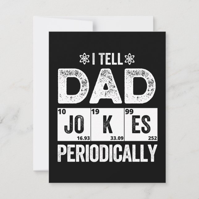 Tell Dad Jokes Periodically Save The Date (Front)