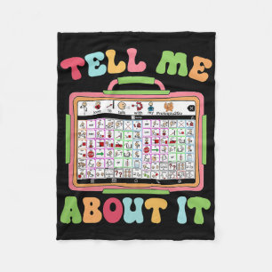 Tell Me About It Speech Language Pathology Aac Spe Fleece Blanket