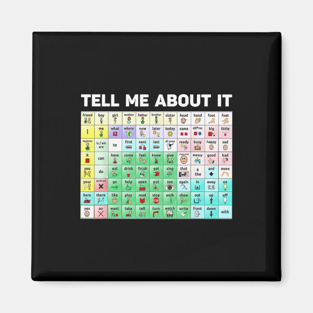 Tell Me About It Speech Language Pathology Aac Spe Magnet (Front)